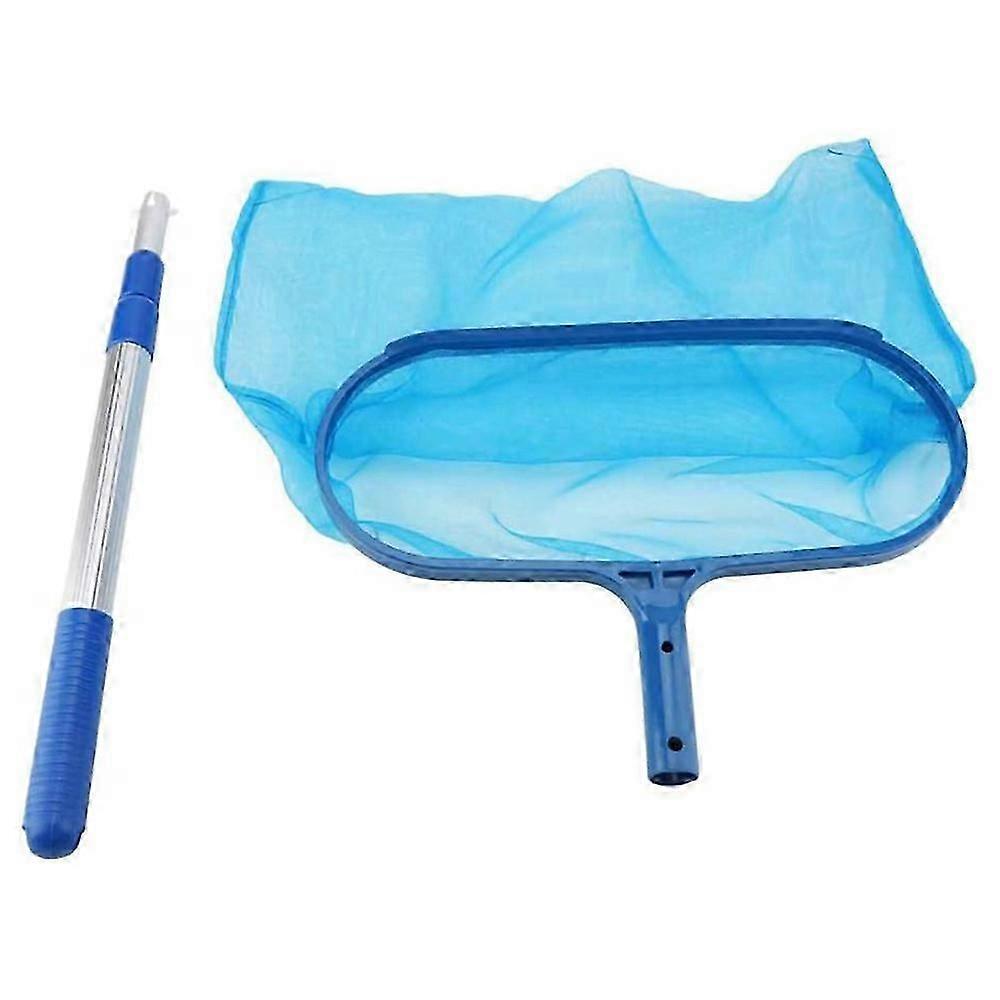 Deep Pool Skimmer Net with Telescopic Pole Leaf Skimmer Fine Mesh Net Rake Net for Cleaning Above Ground Inground Pool Hot Tub Spa Pond
