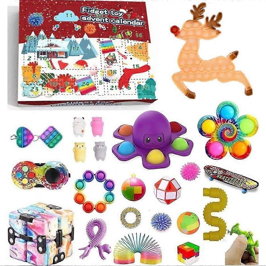 TG18416E1 Moose# Christmas countdown calendar blind box Small toy twister gift for children