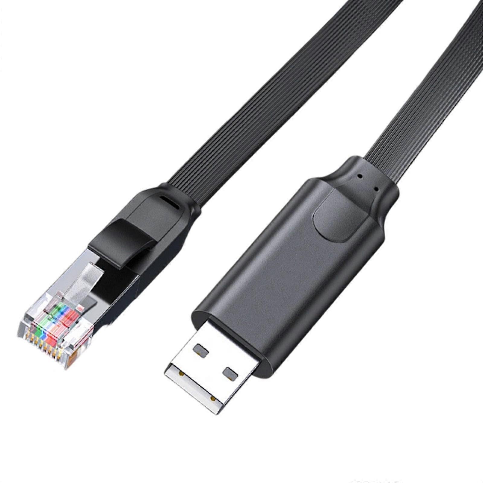 ESD Static Guarded USB to RJ45 Connection Cable Supports Hot Plugging for Efficient Device Adjustment Across Platforms