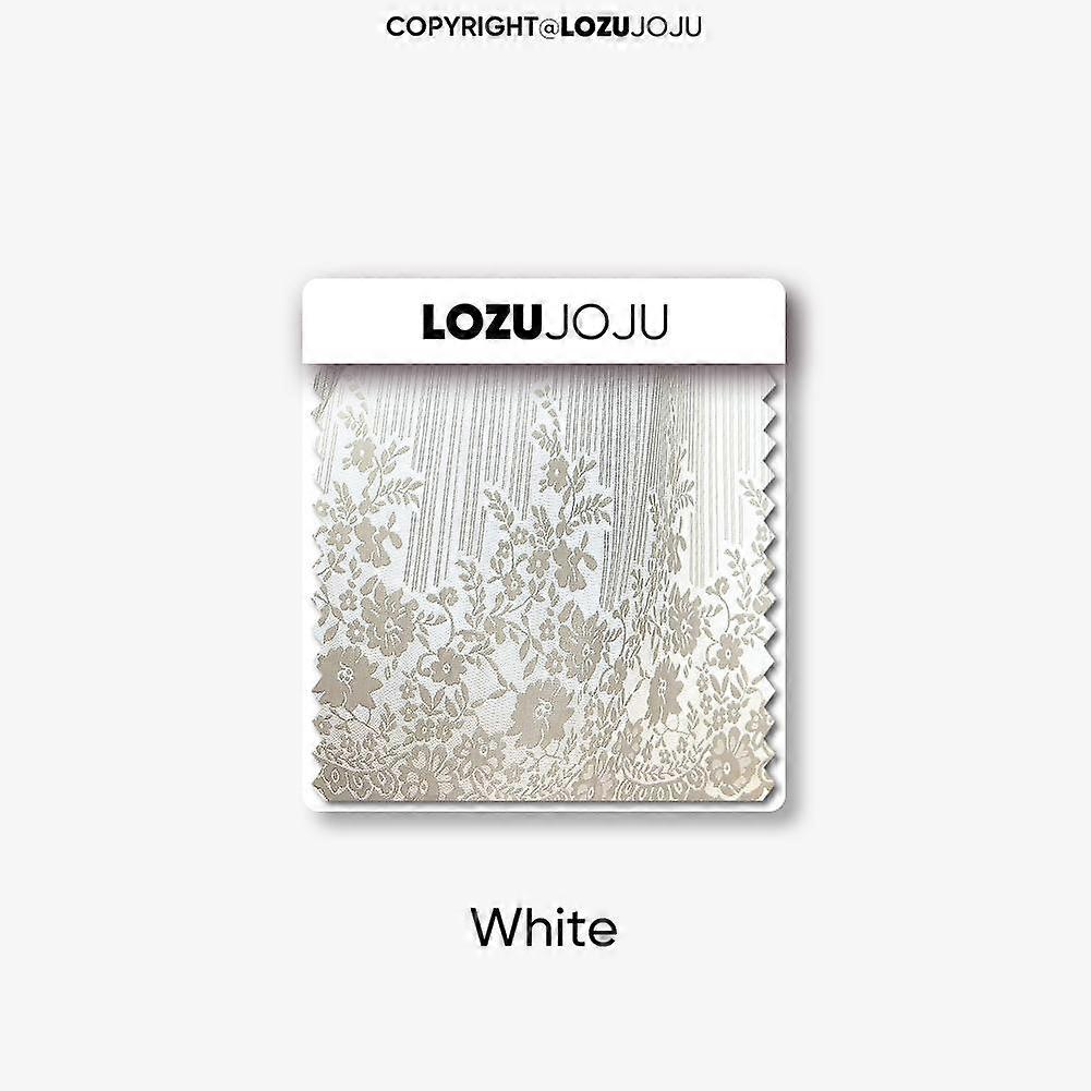 1PC 10-20% Light Blocking Transparent Lace Floral Wave Bottom Curtain for Living Room Bedroom Balcony Home Decor LOZUJOJU