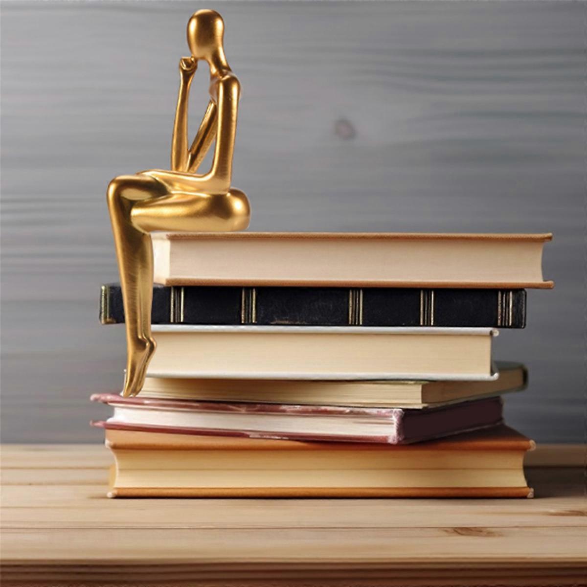  Statue Abstract Figure Sculpture Small Ornaments Resin Statue Home Gold Abstract Statue Office Deco