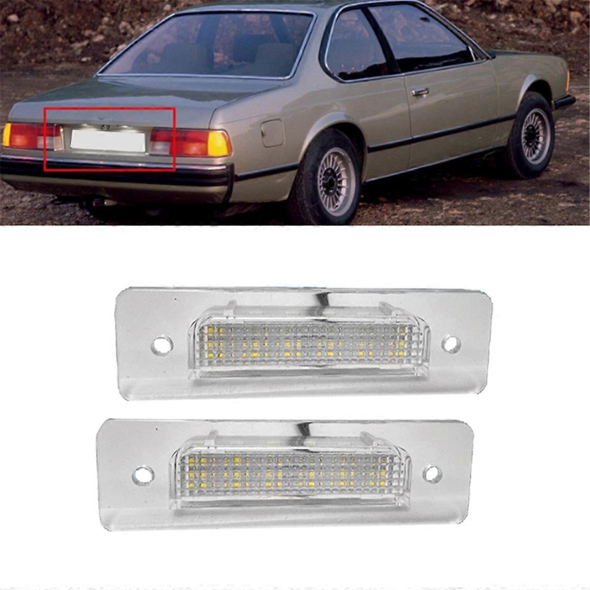 Set Of 2 Hella License Plate Lights With 6418 Bulbs – Fits BMW E12 E23 E24 E28 E30