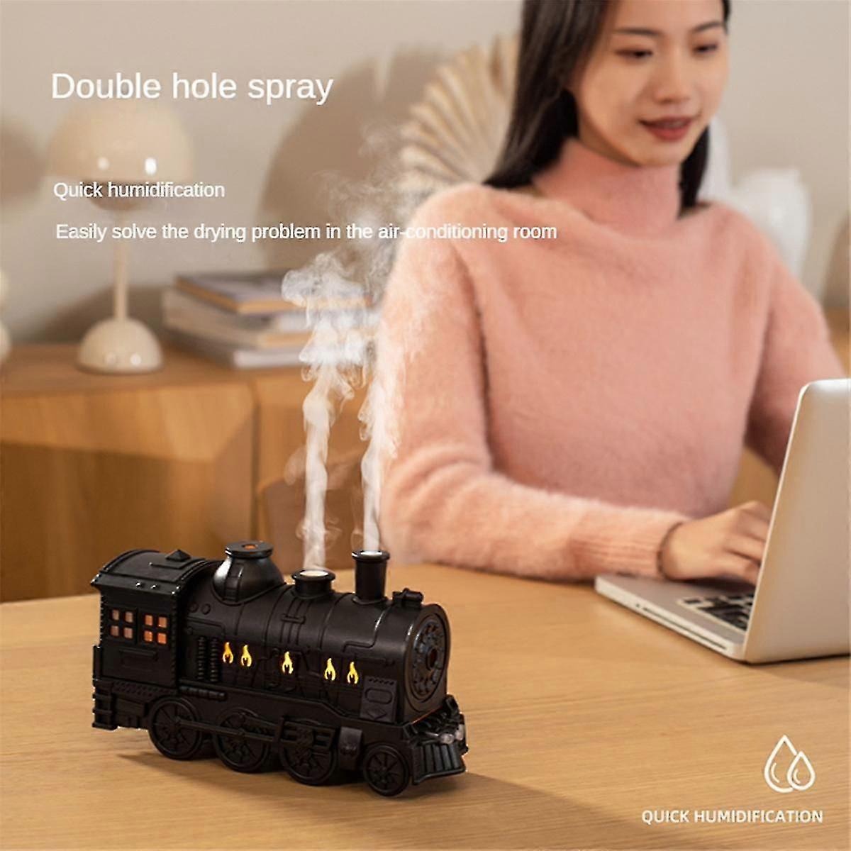 Umidificatori per treni Umidificatori per aromaterapia per treni Umidificatori d'aria per nebbia fredda Diffusori d'aria retrò per olio con telecomando UK Plug JP