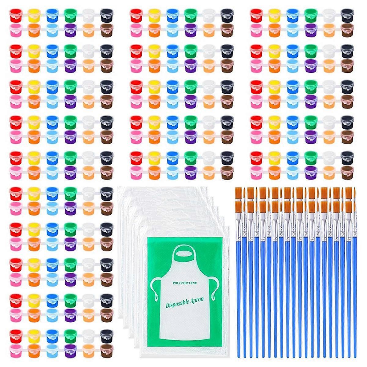 20 Pack Acrylic Paint Jars 12 Colors Gouache Watercolor Craft