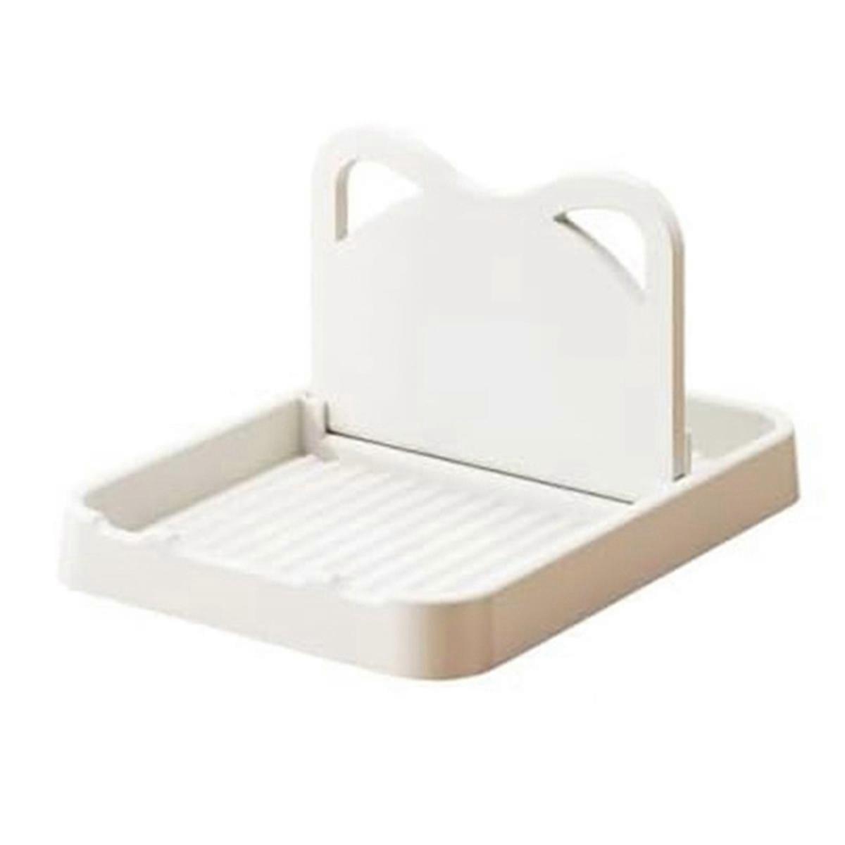 Spoon Rest with Lid Holder, Spoon Holder for Kitchen Counter, White