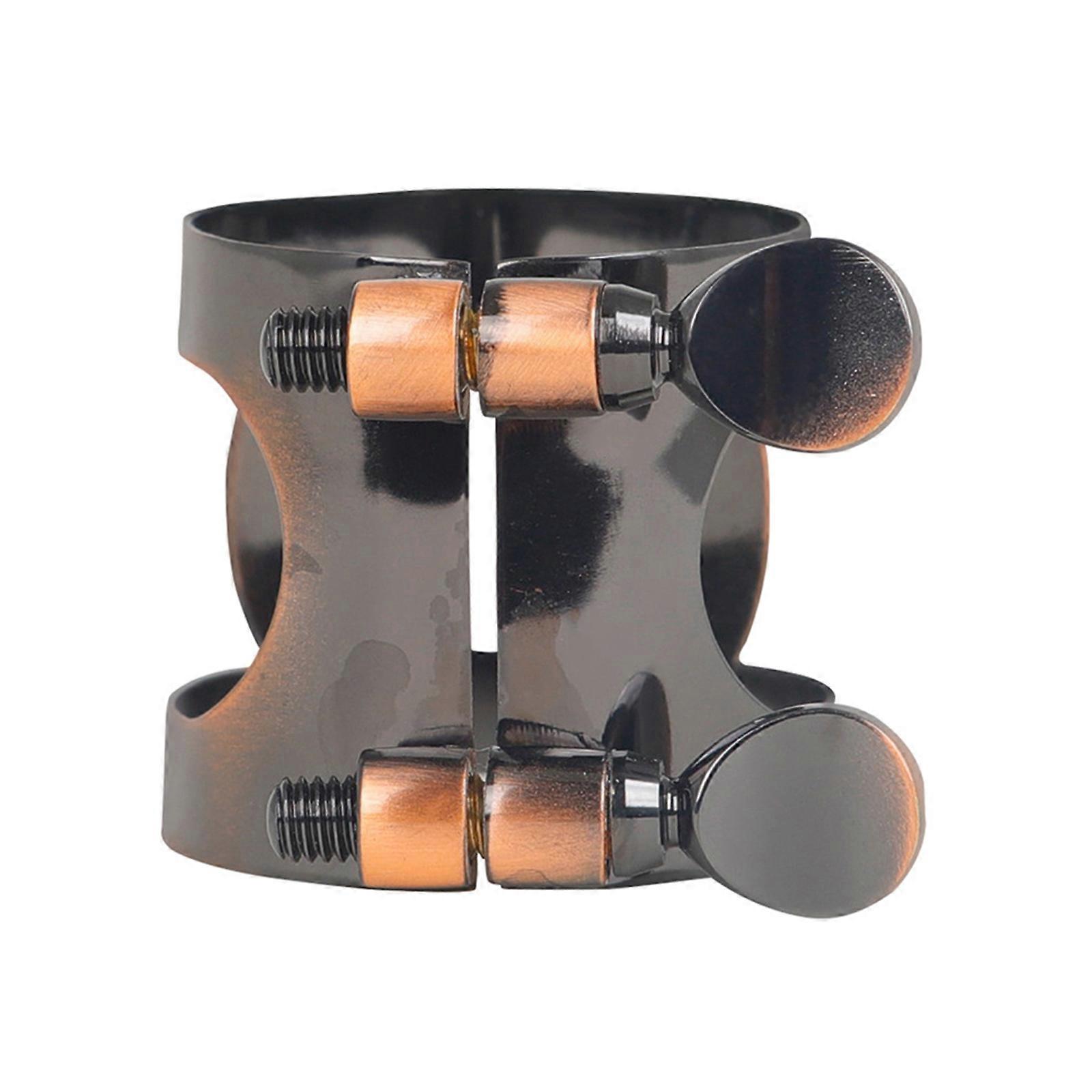 נירוסטה אלט סקסופון שופר מהדק קנה קליפ כלי נגינה אביזרים עבור אלטו סקסופון ליגטור אדום עתיק