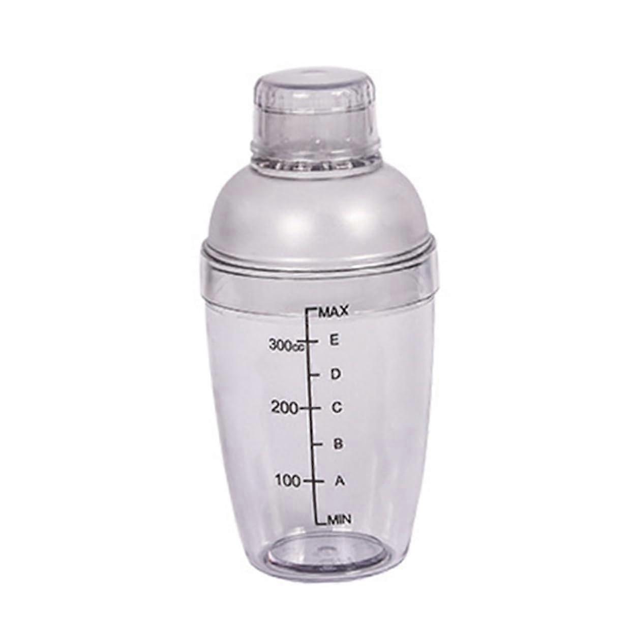 Clear Cocktail Shaker 24 Oz with Lid - Durable Plastic Bar Mixer for Home and Professional Use, Easy to Clean