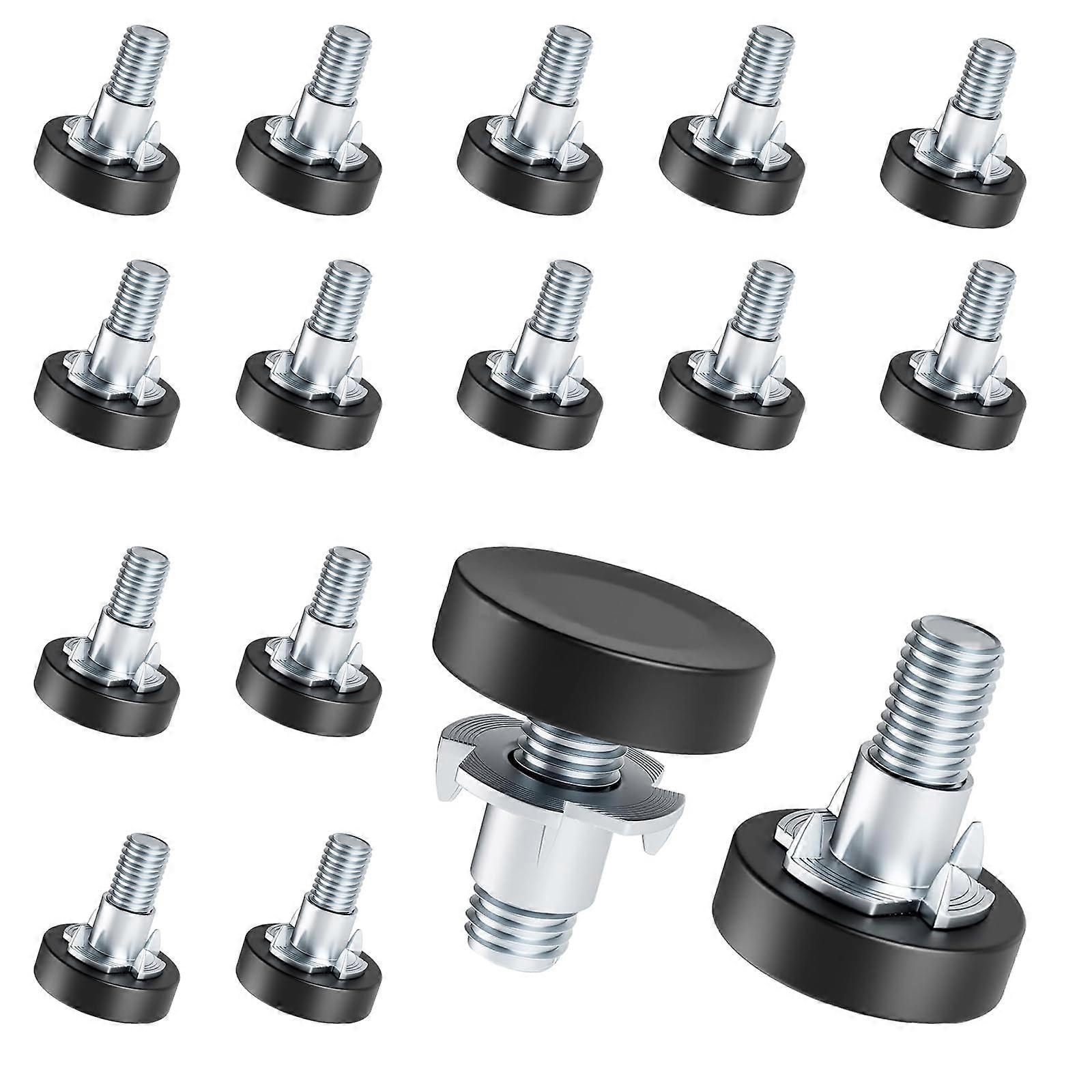 16 PCS Adjustable Threaded Screw in Furniture Levelers for Table Leveling Individual Feet