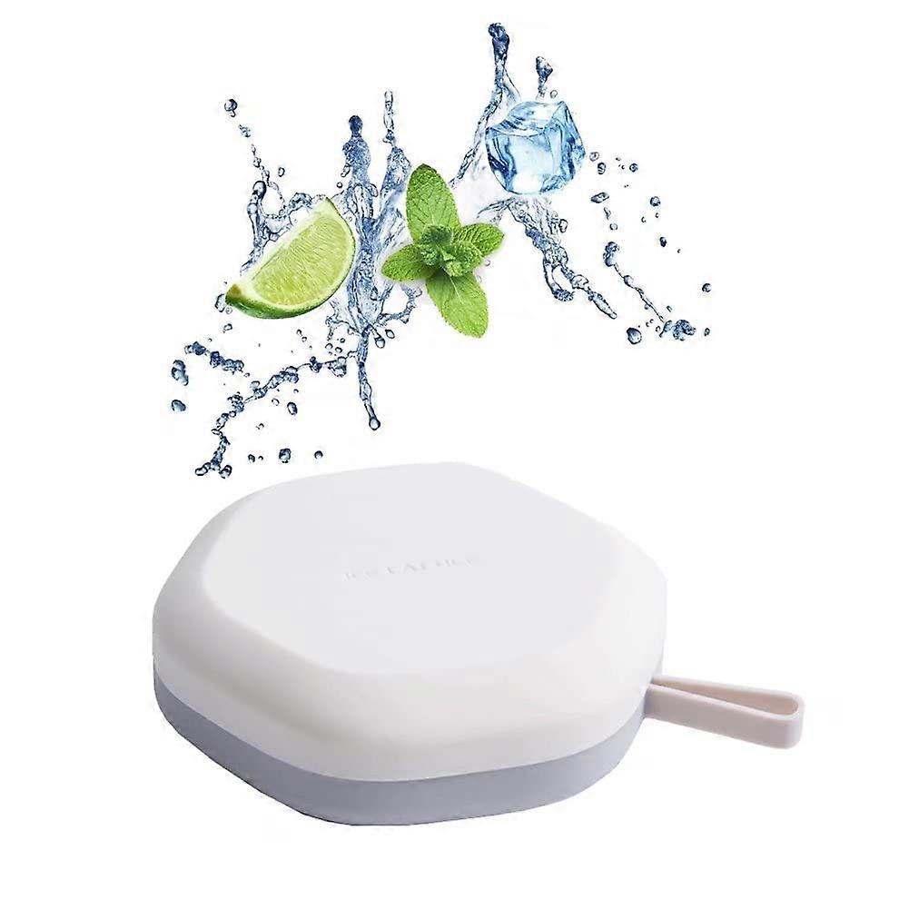 Ice Cube Trays 2-Pack Silicone Molds With Lid, 24-Cube Capacity, BPA Free, Stackable, White/Gray, For Whiskey Cocktails