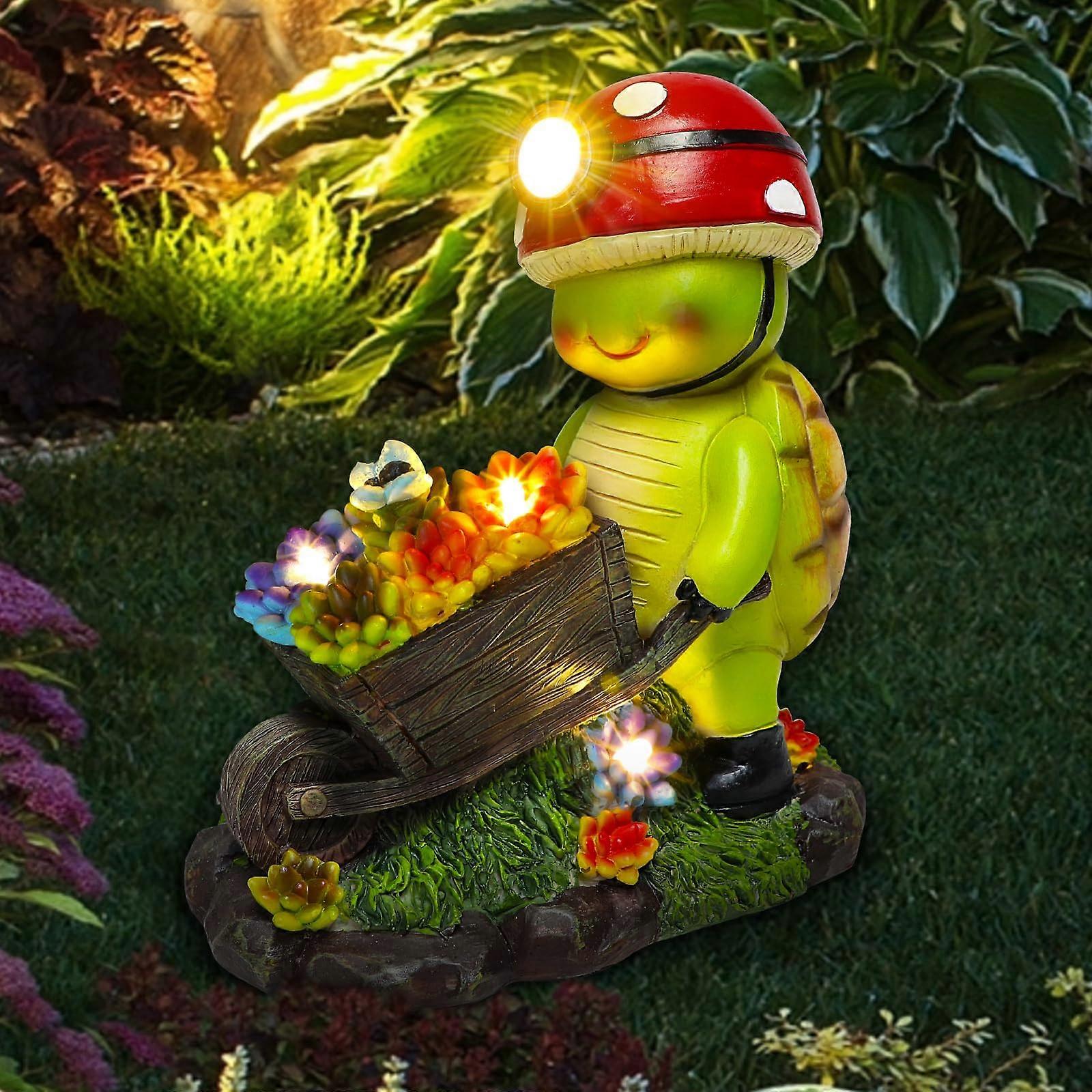 Solar Light Turtle Outdoor Garden, Turtle Solar Light for Yard Patio Decor 4 LED