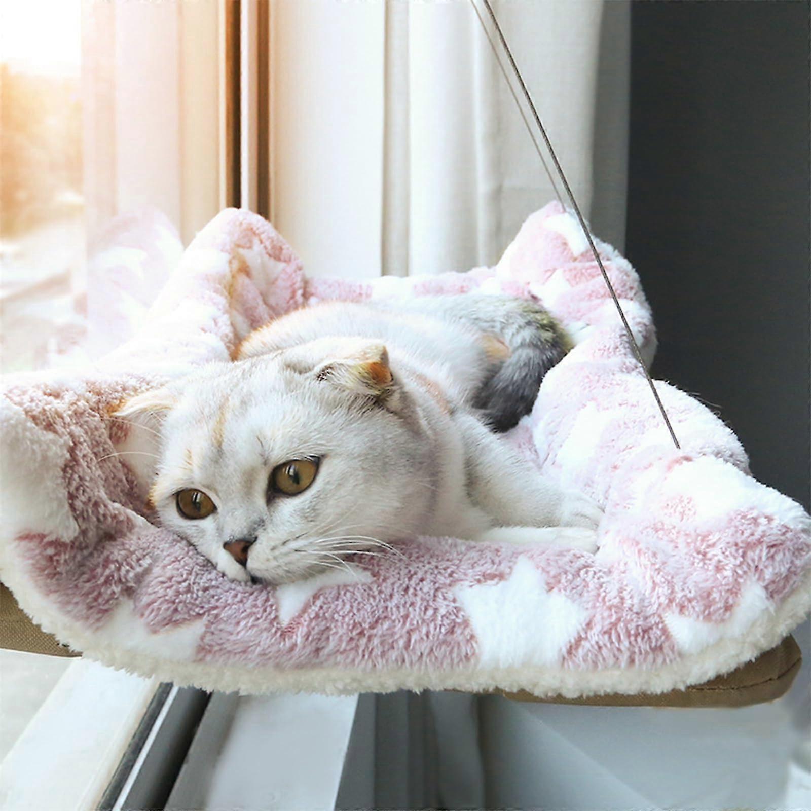 Cat Window Perched Hammock Bed, Comfortable 21.65x11.8 Inch Cat Window Shelf, Durable Window Cat Bed for All Cats