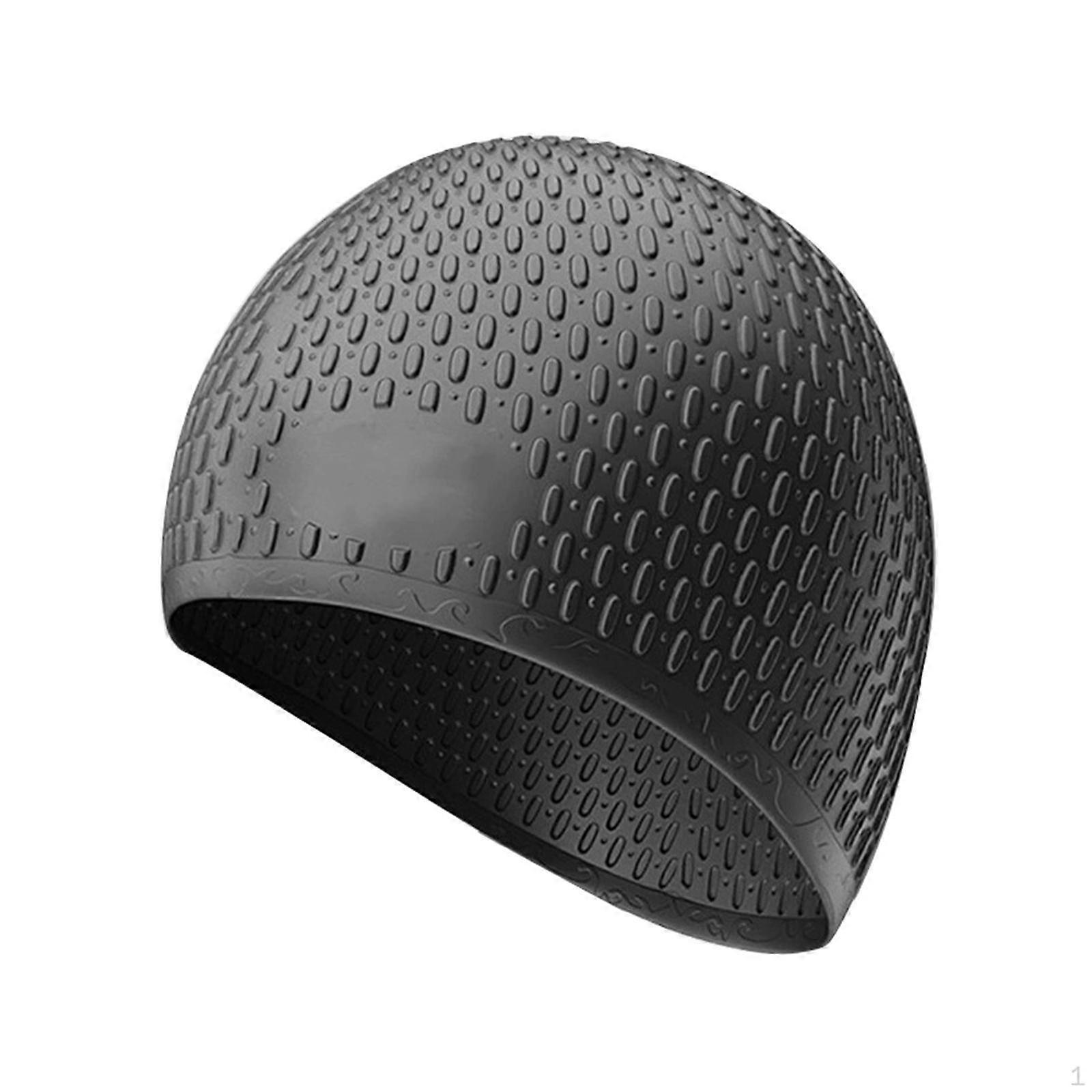Silicone Swim Cap for All Hair Lengths - Unisex