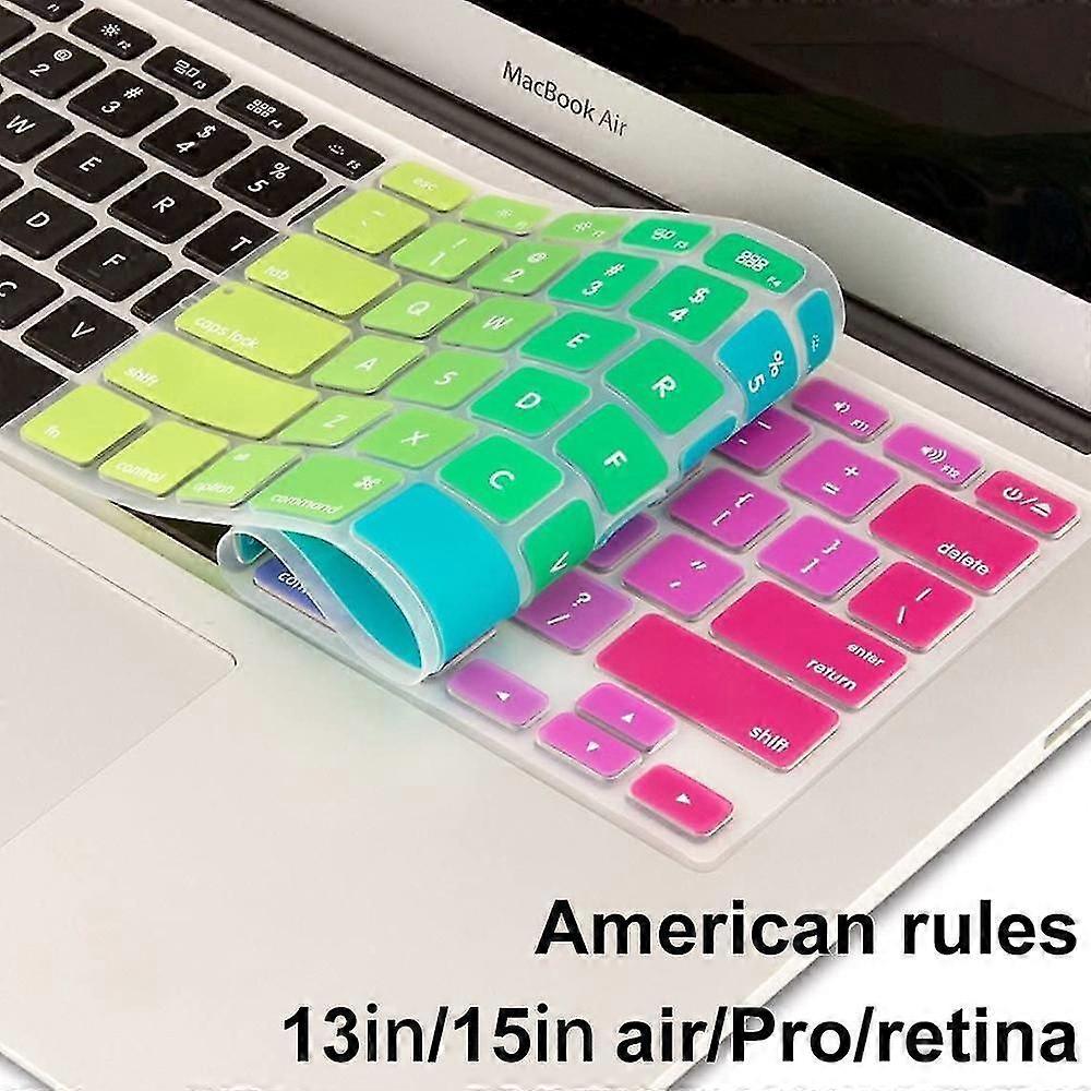 Ultra Thin Keyboard Cover Skin For Macbook Air/pro/retina 13" And 15" (apple Model Number A1466 A1369 A1278 A1286 A1502), Us Keyboard Layout