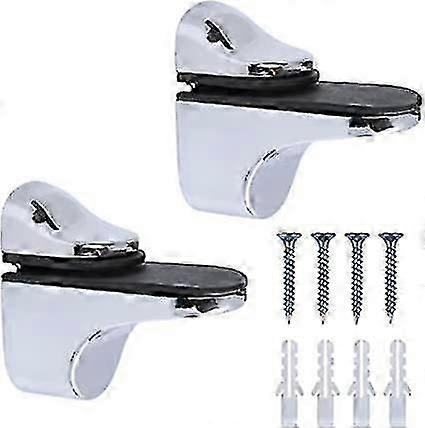 Glass Shelf Support Adjustable Glass Shelf Bracket Polished Chrome Wall Mount