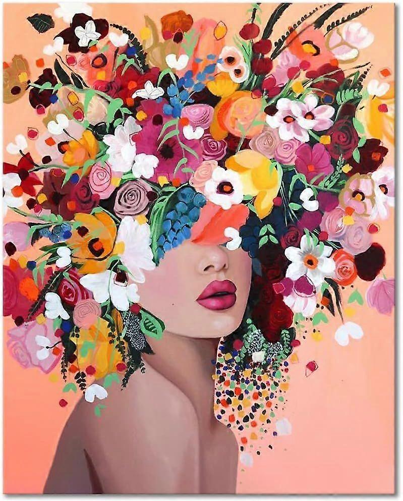 Painting by Numbers for Adults, Kids, Beginners, DIY Kit with Brushes and Acrylic Paints (Unframed)