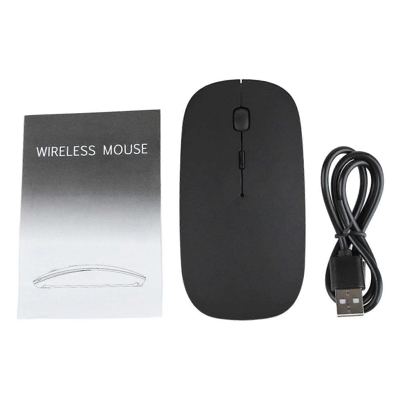 SQCLV Wireless Mouse Bluetooth 5.0 Quiet Rechargeable Stable Portable Wireless Computer Mouse Black