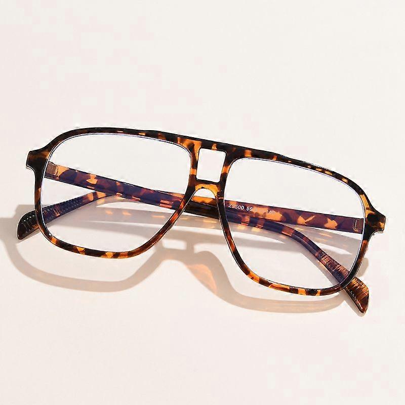 Anti Blue Light Glasses Frames Men Pilot Luxury Glasses Vintage Square Eyeglasses Clear Lens Eyewear Optical Frame Decoration