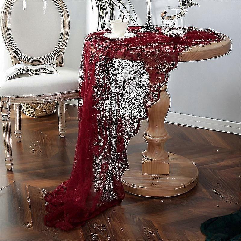 Ins Style Party Party White Lace Retro Hollow Round Tablecloth Tablecloth