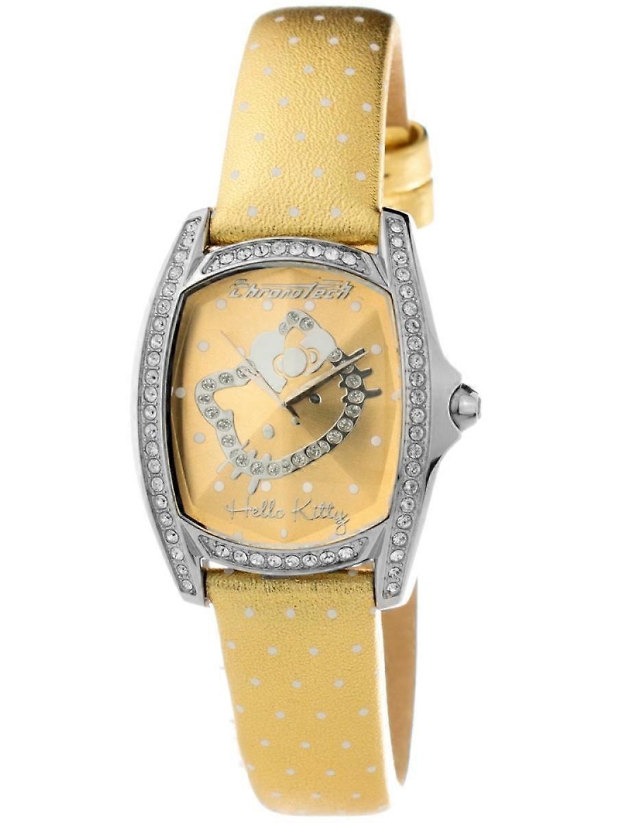 Chronotech Guld Äkta Läder CT7094SS-44 Damklocka