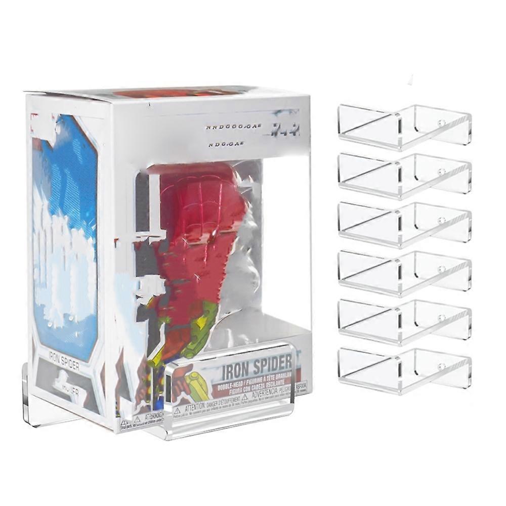 YX075 6pcs / Set Acrylic Storage Rack Anime Ornaments Wall Mounted Display Bracket