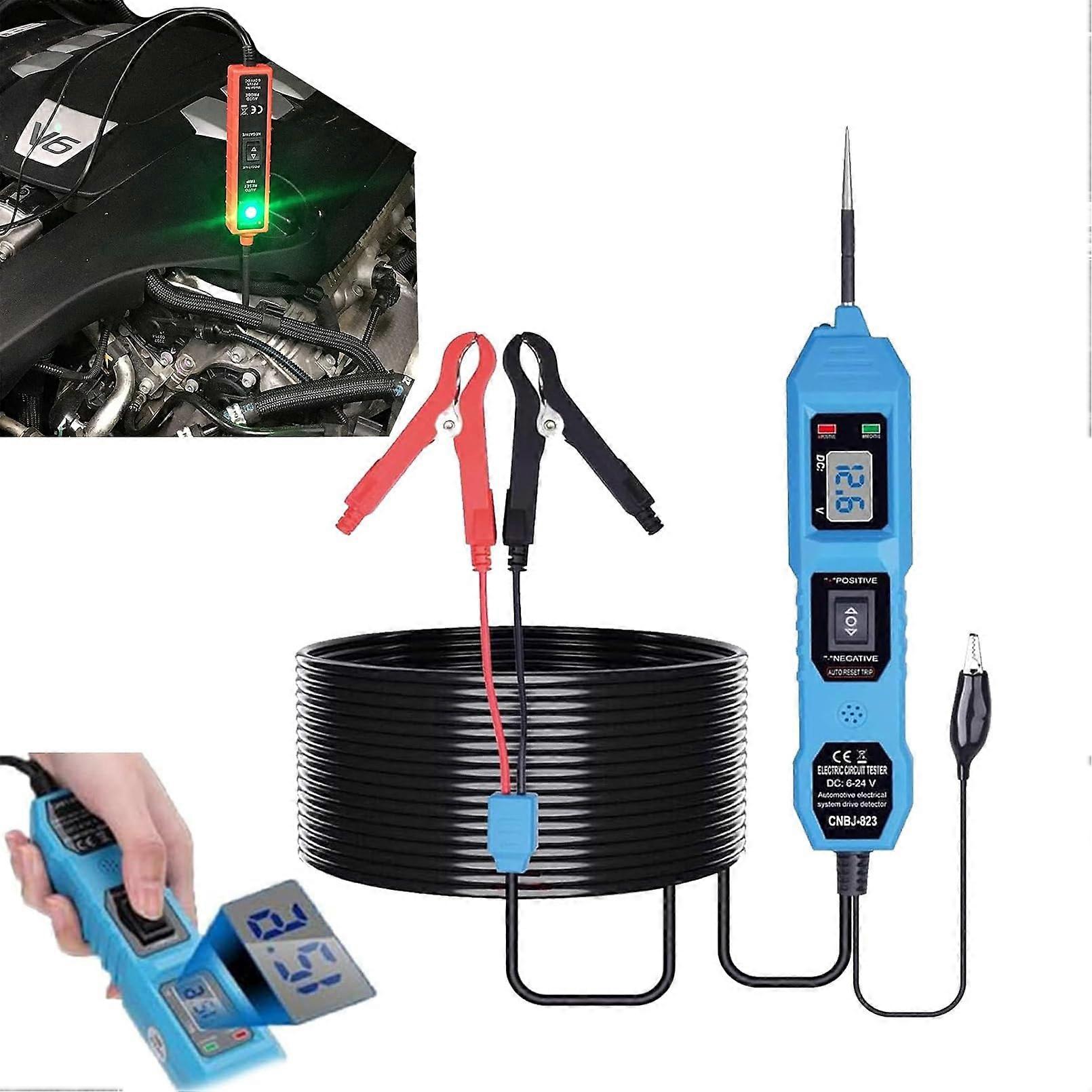 6-36V DC Automotive Electrical System Tester With Voltage Display LED Light Multifunctional Car Circuit Tester