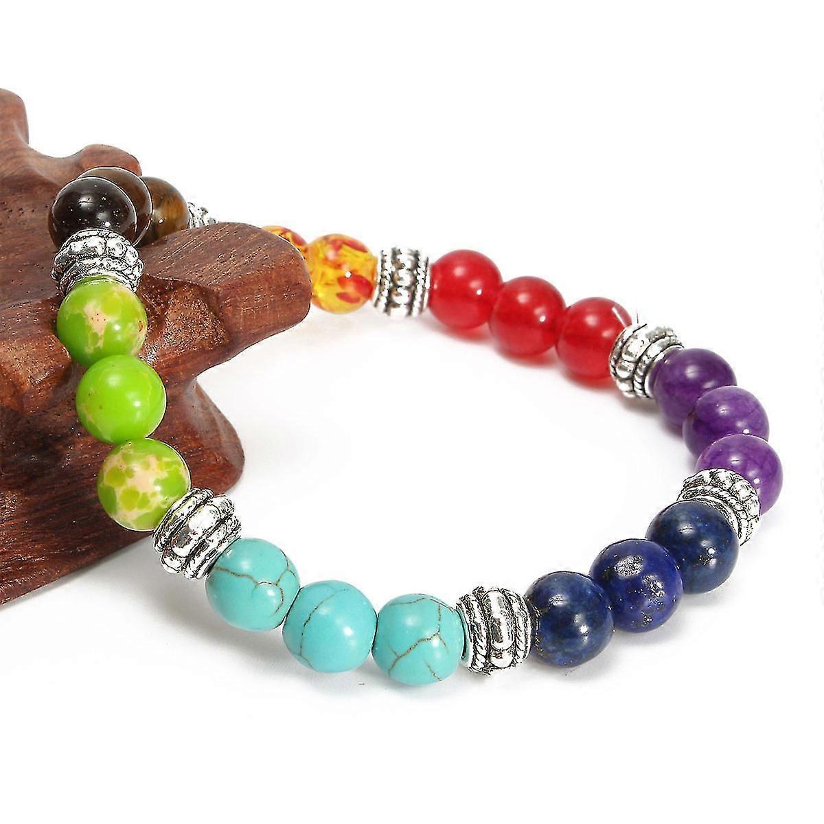 5pcs Chakra Blet Lava St 7 Bead Oil Diffuser