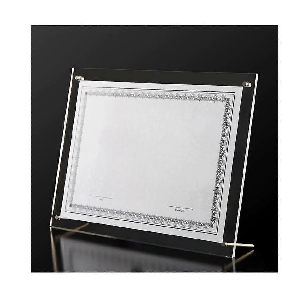 Poster Frame, Clear Acrylic Floating Frame, Frameless 10x14 Picture Frame for Photos and Art, Transparent Display