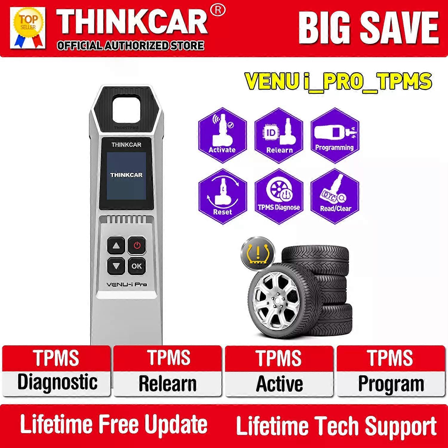 THINKCAR VENU i-Pro TPMS Car Tire Pressure Diagnostic Tools Activate Programming Relearn Sensors for 315MHz/433MHz