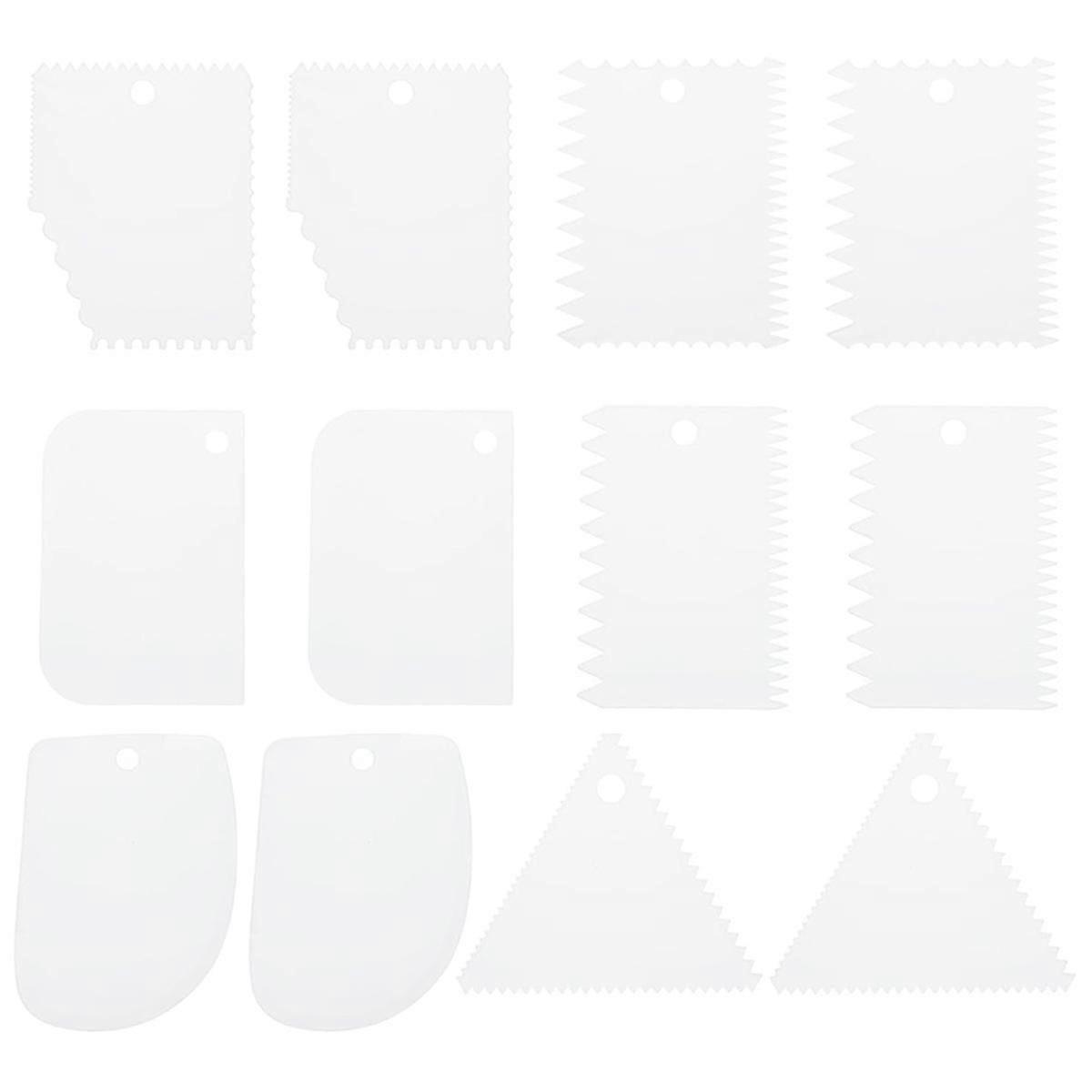 12 Pcs Plastic Clay, 2 Set Pottery Tools Soft Carving Scraper Kit Clay Sculpting Tools for Beginner