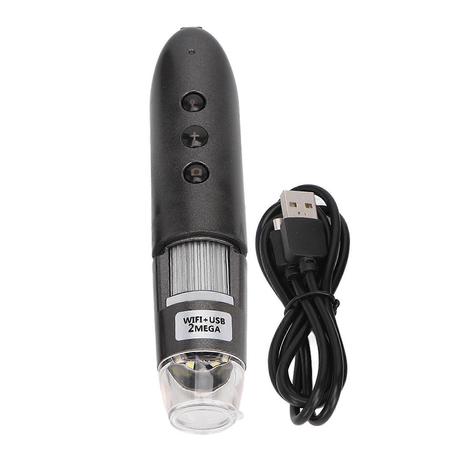Wireless Digital Microscope 0X‑500X Magnification WiFi 2MP USB Microscopes Camera for Tablet PC