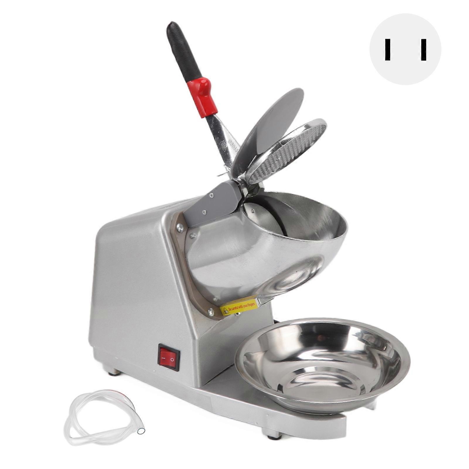 Broyeur électrique en acier inoxydable à deux lames de qualité alimentaire à faible bruit 300W sortie machine à glace pilée pour ménage