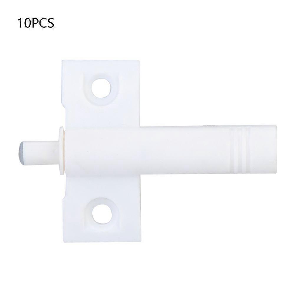 10 Pcs ABS Silent Wardrobe Cabinet Door Damping Buffer Mounted Shock Absorber(White)