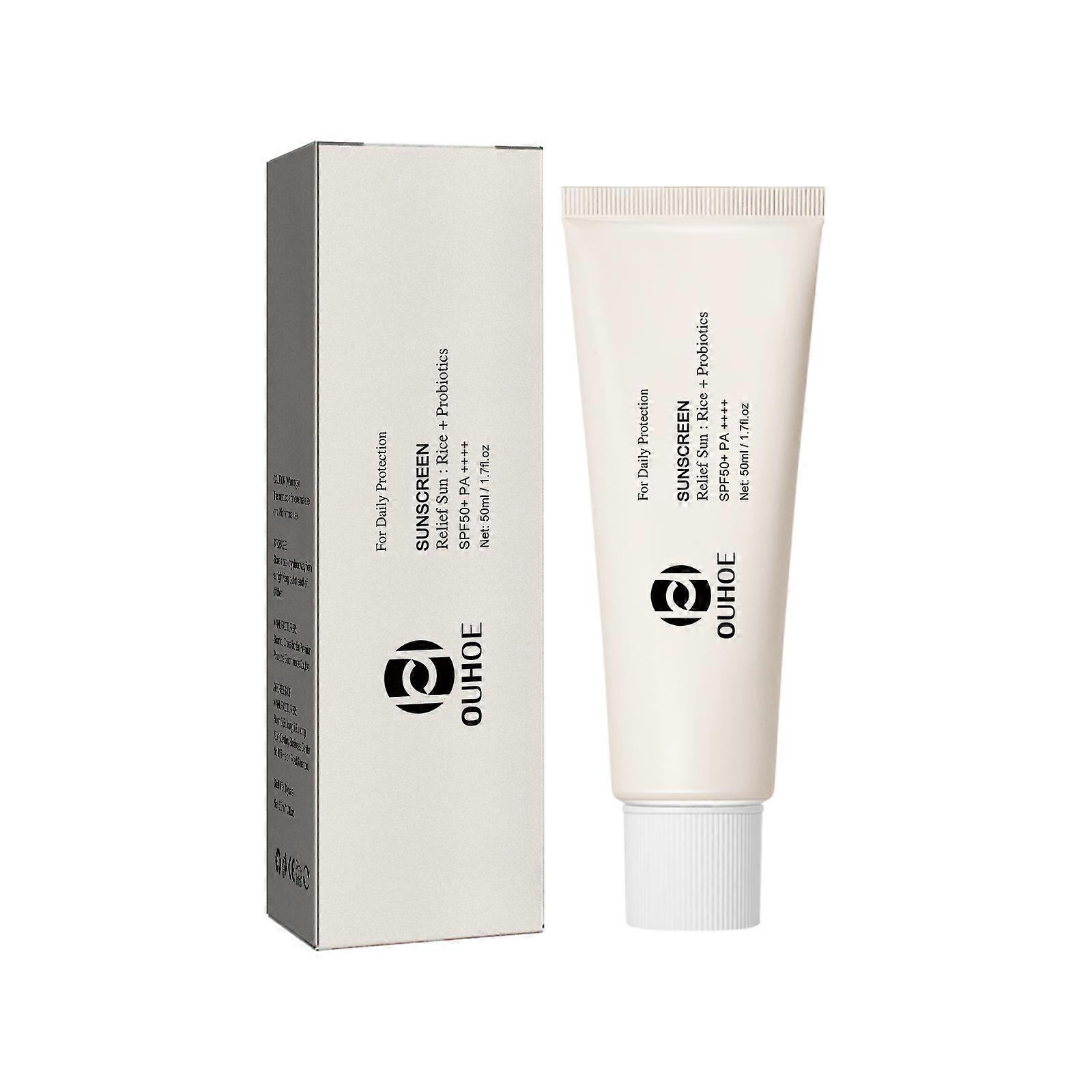 Rice Probiotic Protective Cream, Refreshing Anti-UV Moisturizing Face Protective Cream