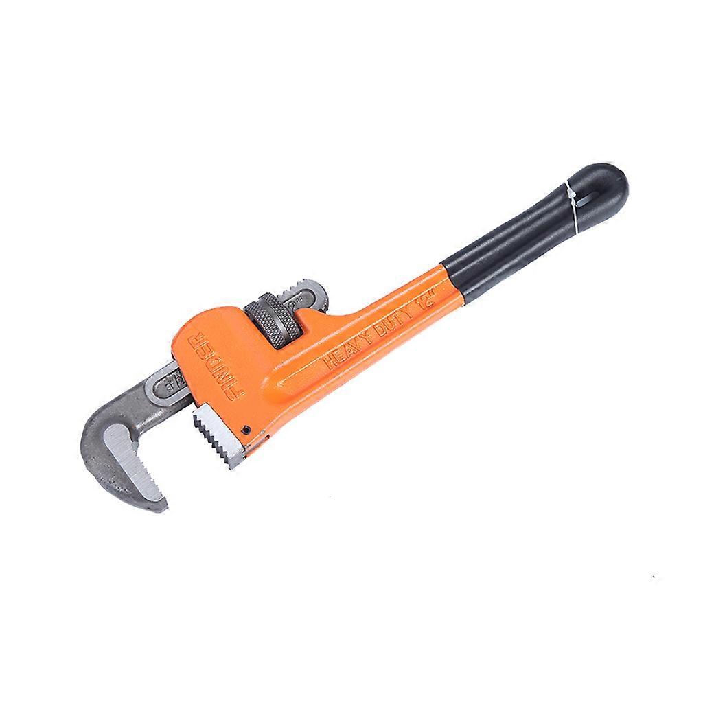 Heavy Duty Pipe Wrench Pump Monkey Pipe Wrench Precision Machine Teeth Heat Treated Comfortable to Hold Fast Opening 8 inches