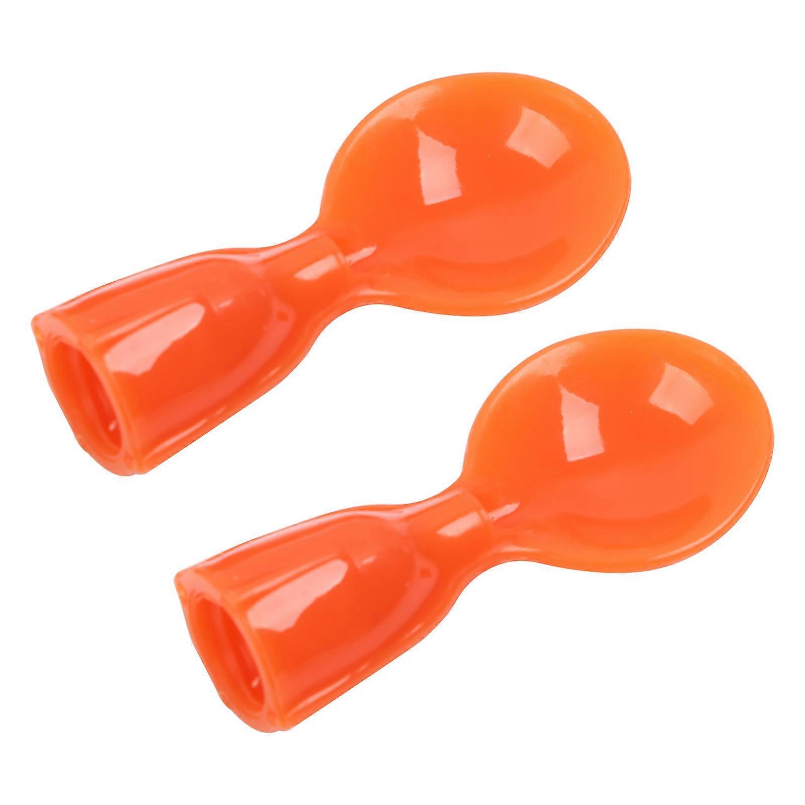 2pcs/set Baby Training Sealing Device PP Teether Spoon Kit Infant Tableware Infant Learning Eat Anti-drop Multicolor