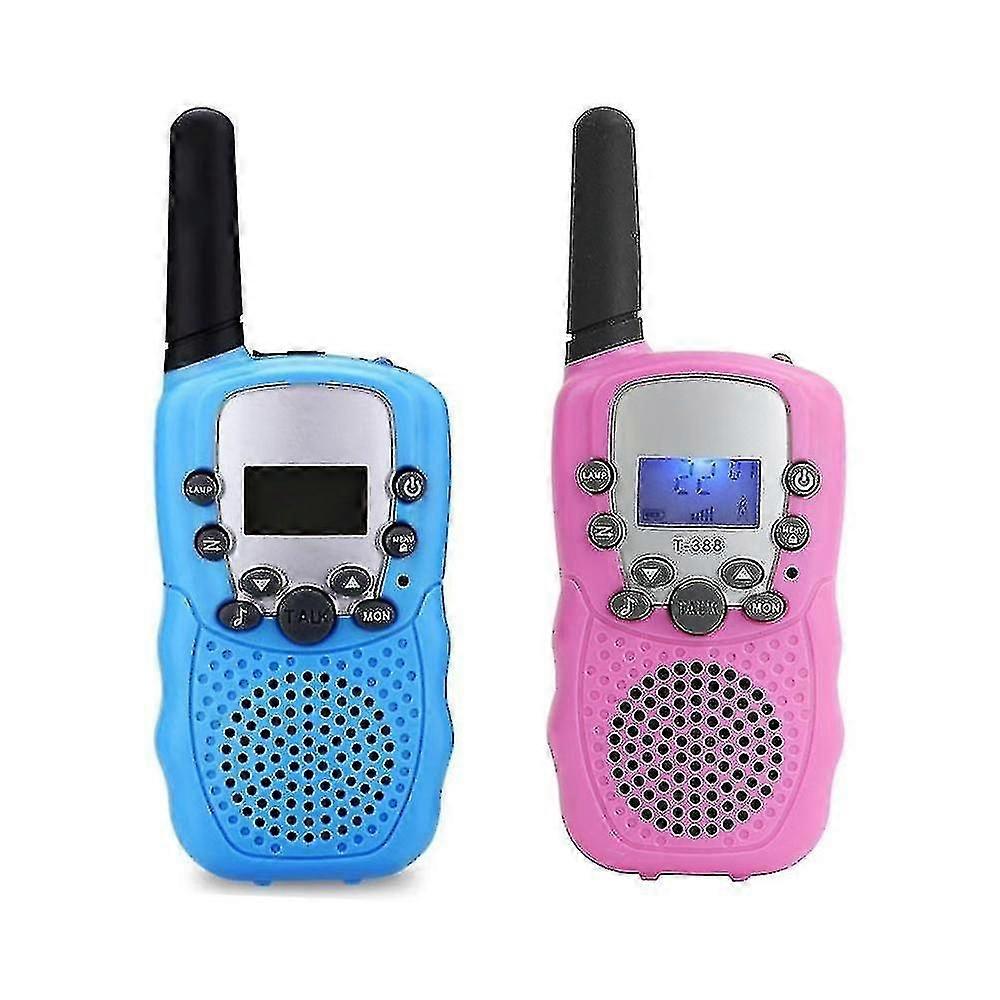 T388 Kids Walkie Talkie1 Pair, 2-5km Long Range Communication Flashlight Toy Gift For 3-12 Year Old