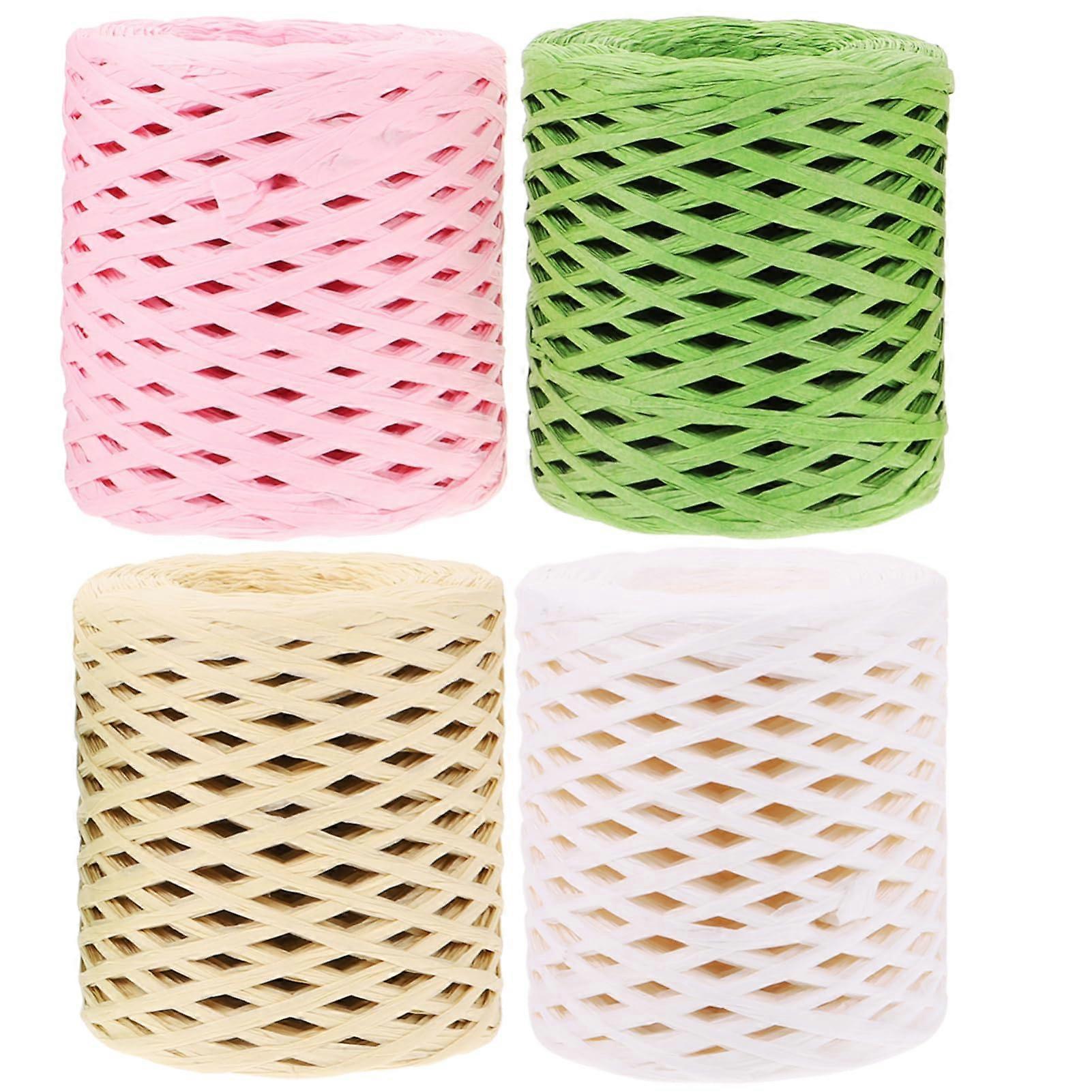 Twine 4 Rolls Decorative Craft Ribbon for DIY Projects
