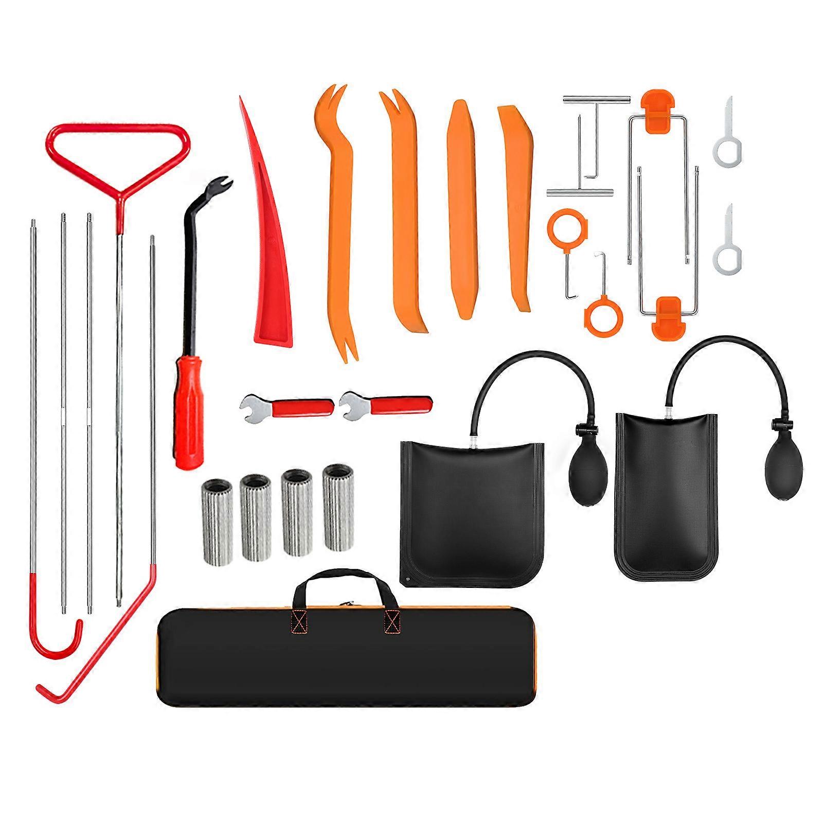 28Pcs Auto Trim Removal Tool Kit, Pry Tools & Car Fastener Rivet Clips Remover No-Scratch Auto Panel Door Trim Removal