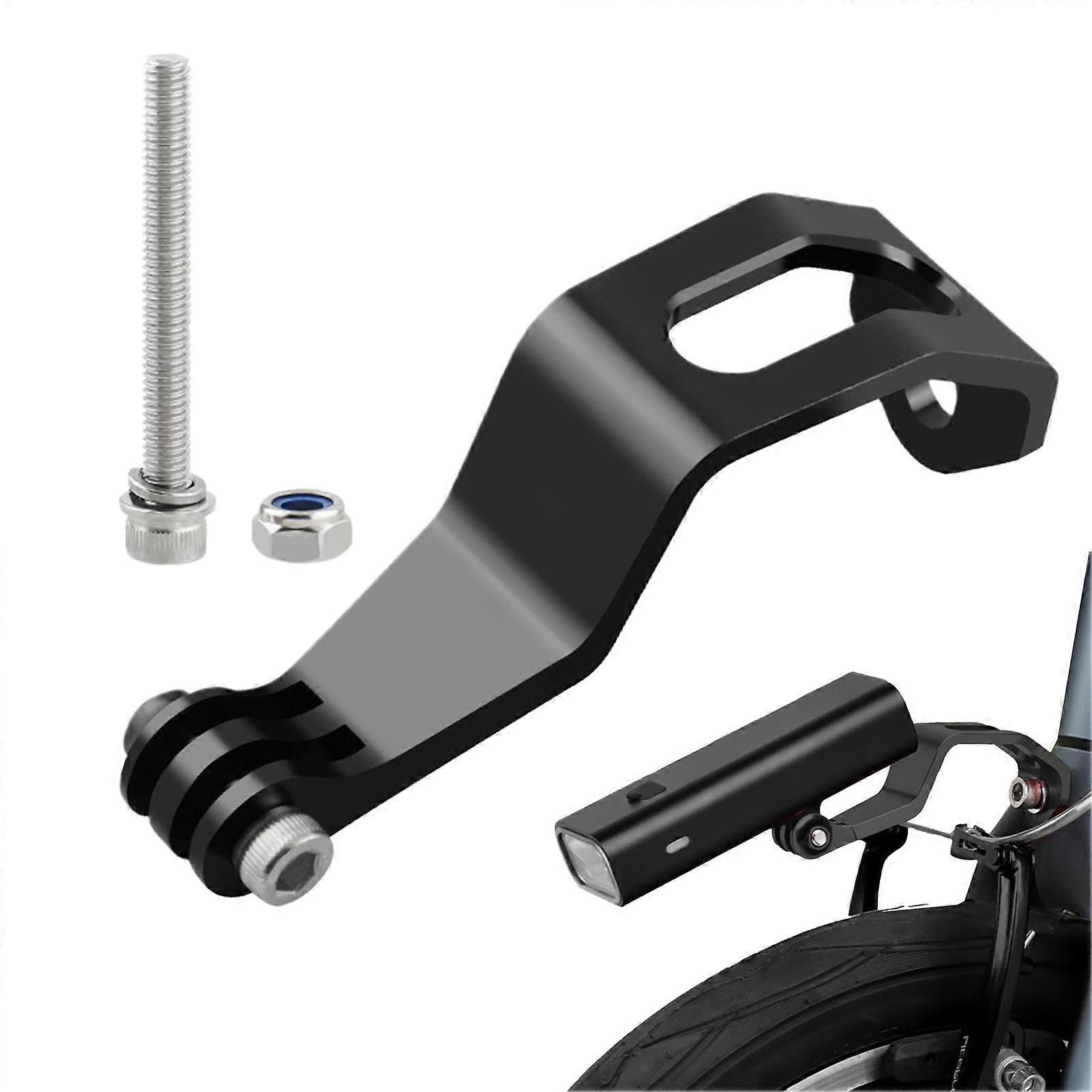 Bike Fork Light Holder, Adjustable Portable Mount for Bicycle Fork, Multi-Functional Accessory for Headlights, Flashlights, Action Cameras, Black