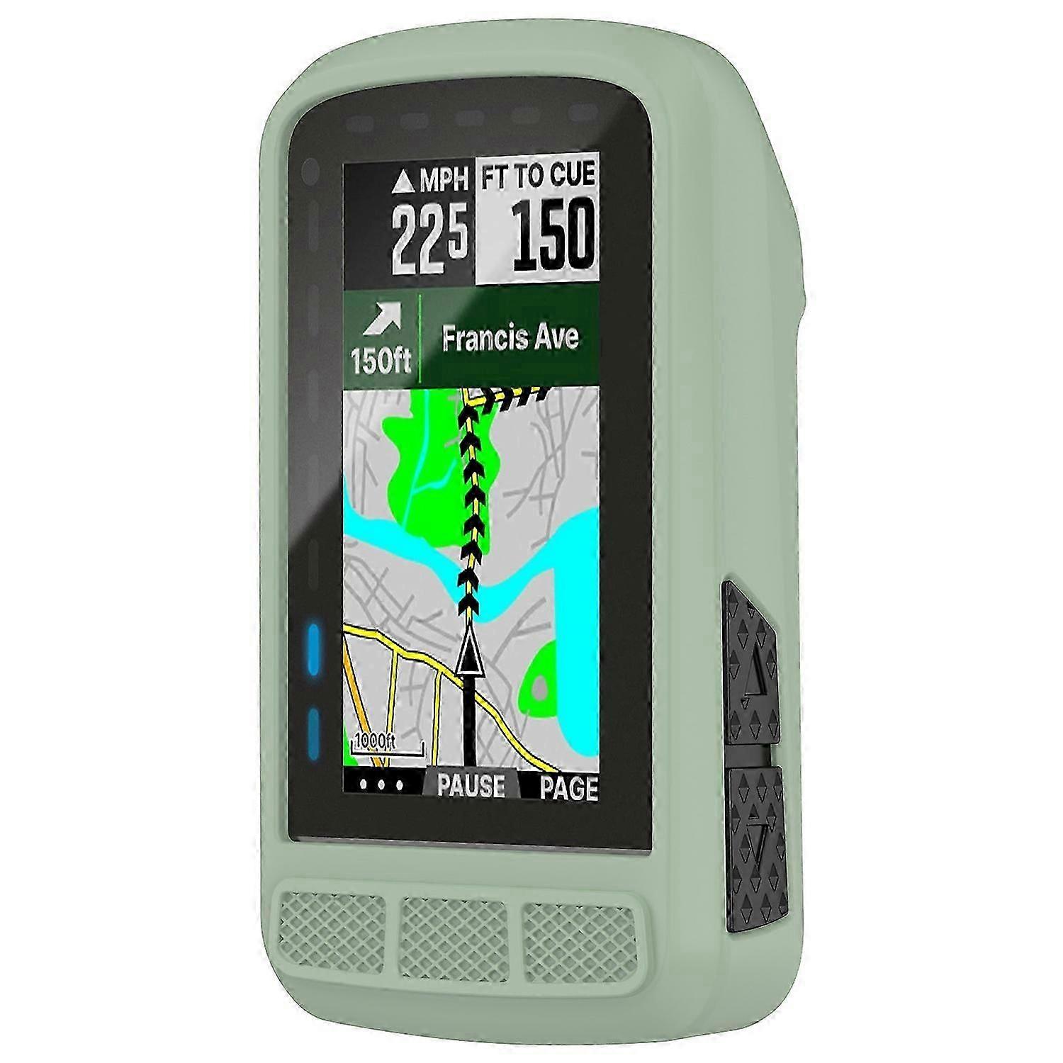 For Wahoo Elemnt Roam2 (WFCC6) Bike Computer Protective Cover Silicone Anti-drop Case-Green