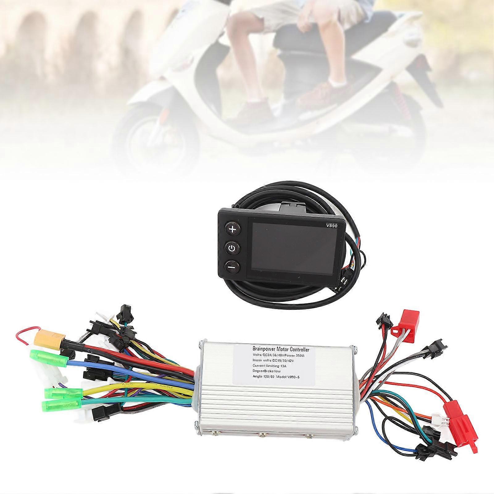 24V 36V 48V 350W Brushless Controller V890 Display Panel Kit Motor Controller mit LCD-Display-Set für Elektrofahrrad-Roller 