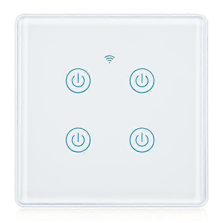 DS-101JL-4 4 Gang WiFi + Bluetooth Dual Mode APP Voice Control Smart Touch Wall Switch