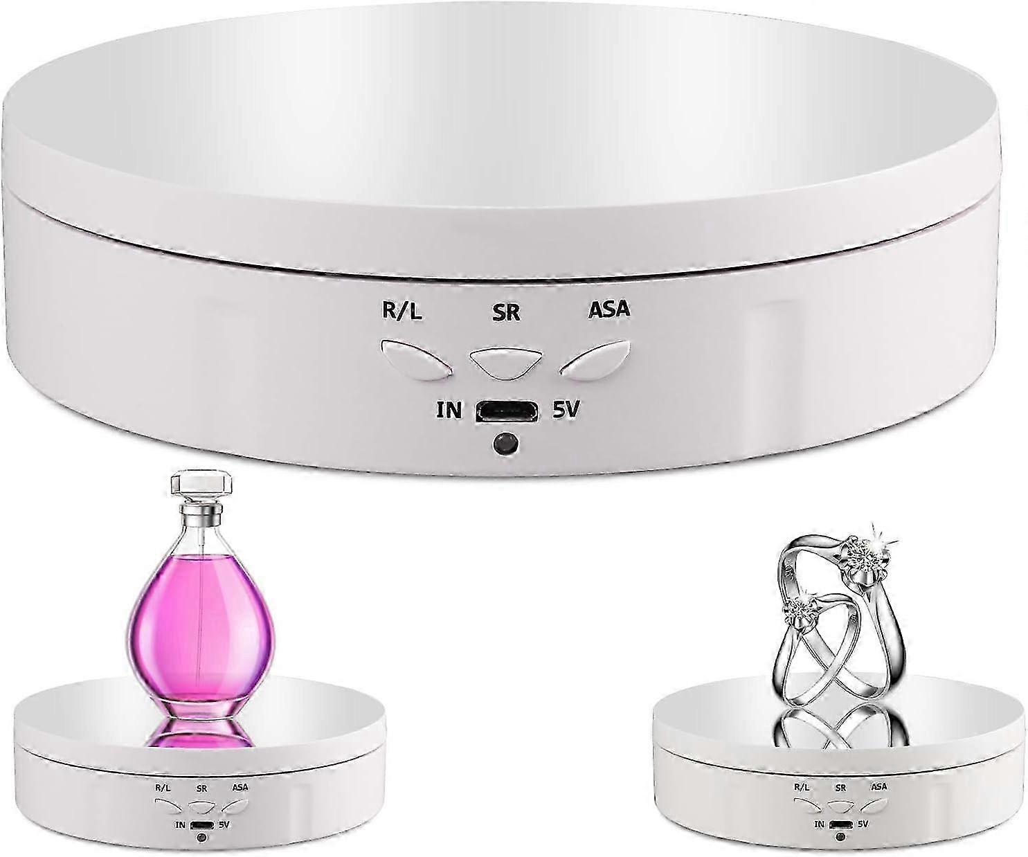 Motorized Rotating Display Stand for Universal Use, 360 Degree Rotation with 3 Speed Settings and 3 Viewing Angles