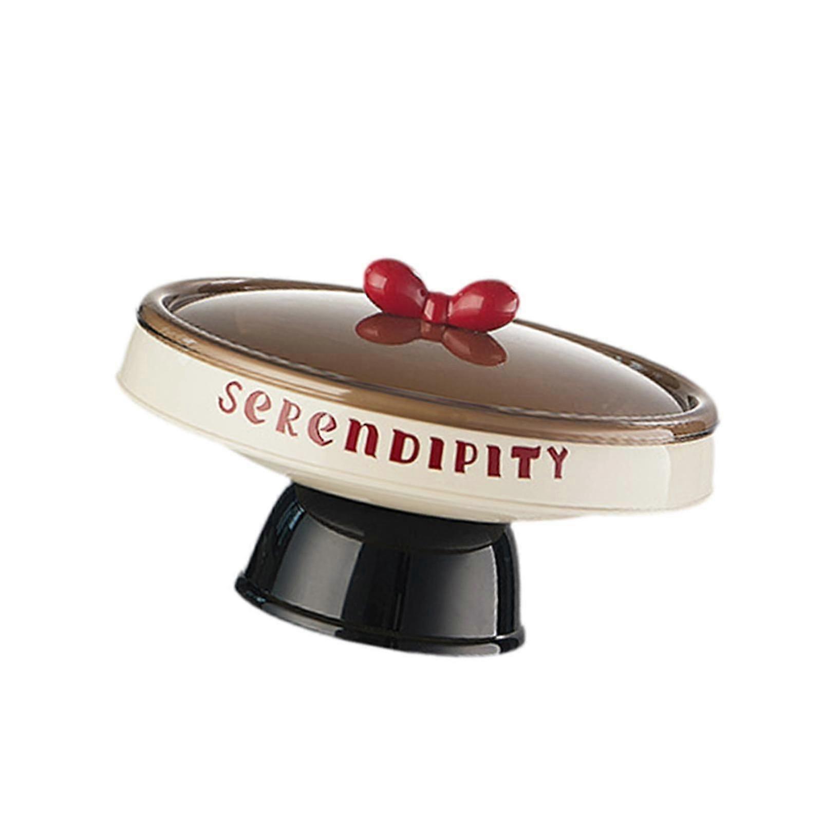 Round Decorative Serving Bowl for Kitchen Countertop and Restaurant Dining Table with Black Base Suitable for Various Uses