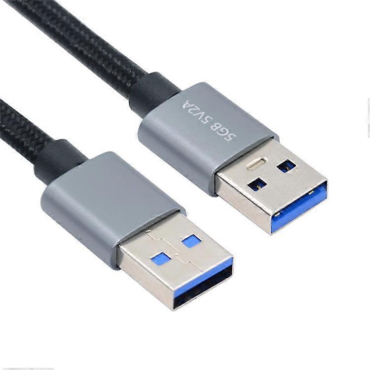 U3-075-AM 0.3m USB 3.0 Male to Male Cord 5Gbps Data Transfer for Cameras, DVD Player, Hard Disk (Silver Shell)