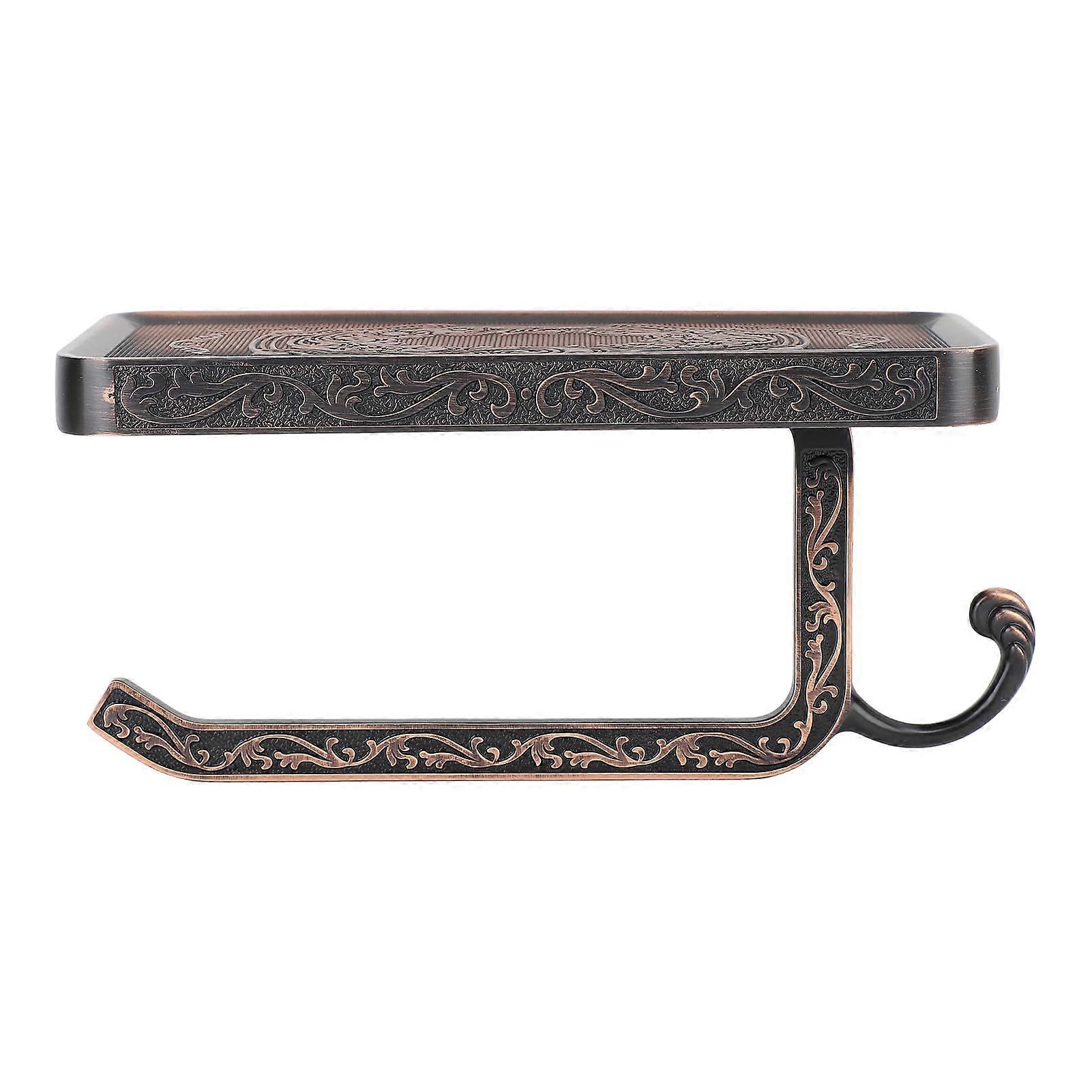 Toilet Paper Holder A2 Zinc Alloy Double Layer 18.5x10cm Shelf