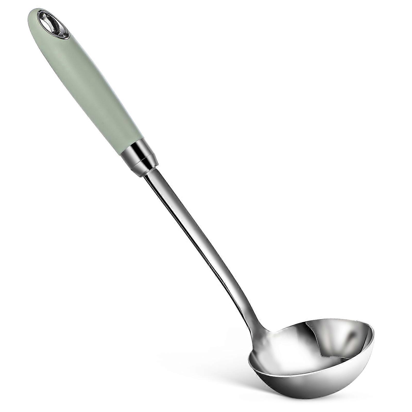 Stainless Steel Oil Separator Ladle with Long Handle for Cooking and Serving – Ergonomic Design for Healthy Meals