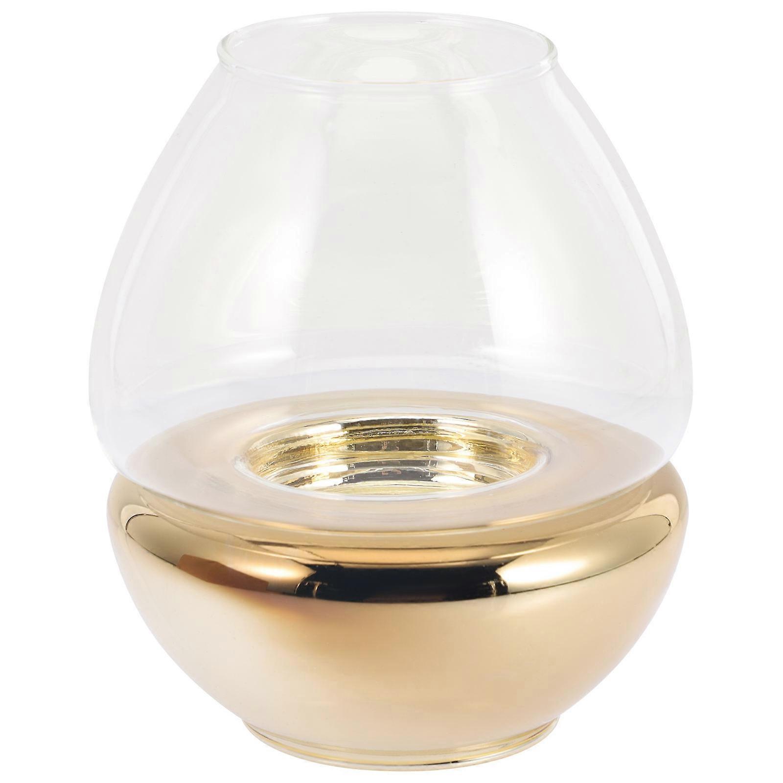 Glass Tealight Holder Simple Candlestick Modern Candlestick Holders Party Layout 12x10cm Elegant 1Set