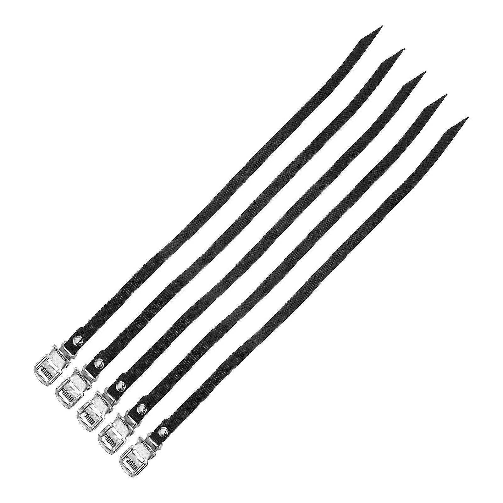 Adjustable Bike Pedal Straps for Exercise and Stationary Bikes – Cycling Footrest Bands – 5 Pack