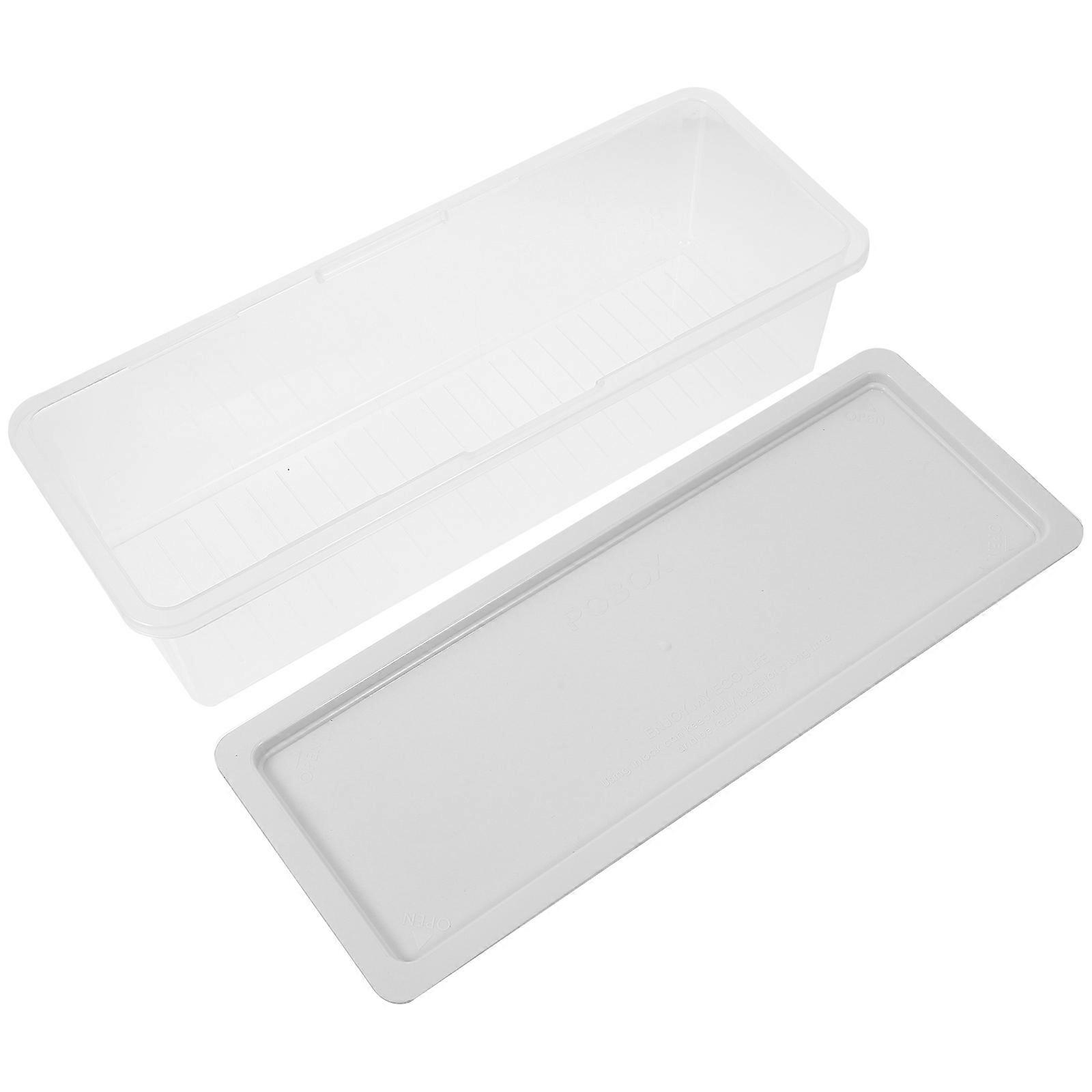 Spaghetti Pasta Storage Container Refrigerator Preservation Box Microwavable Kitchen Use 28.80X10.60X7.00CM 1Pack